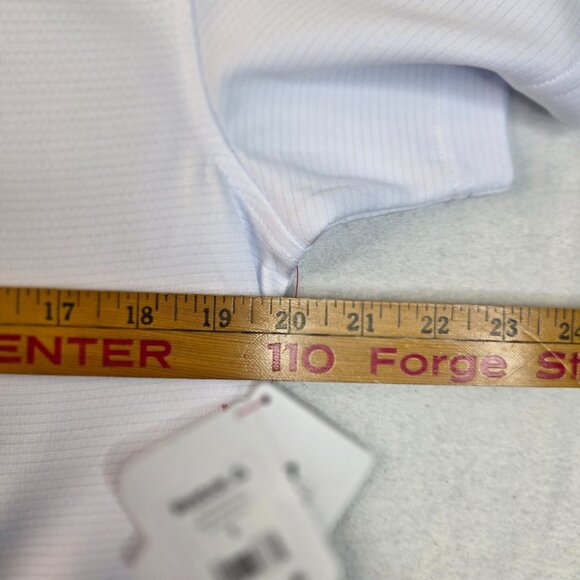 Reebok Polo Shirt S Short Sleeve Stark White Moisture Wicking Lightweight Casual - Picture 5 of 6